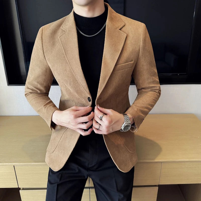 Men’s Slim Fit Corduroy Blazer