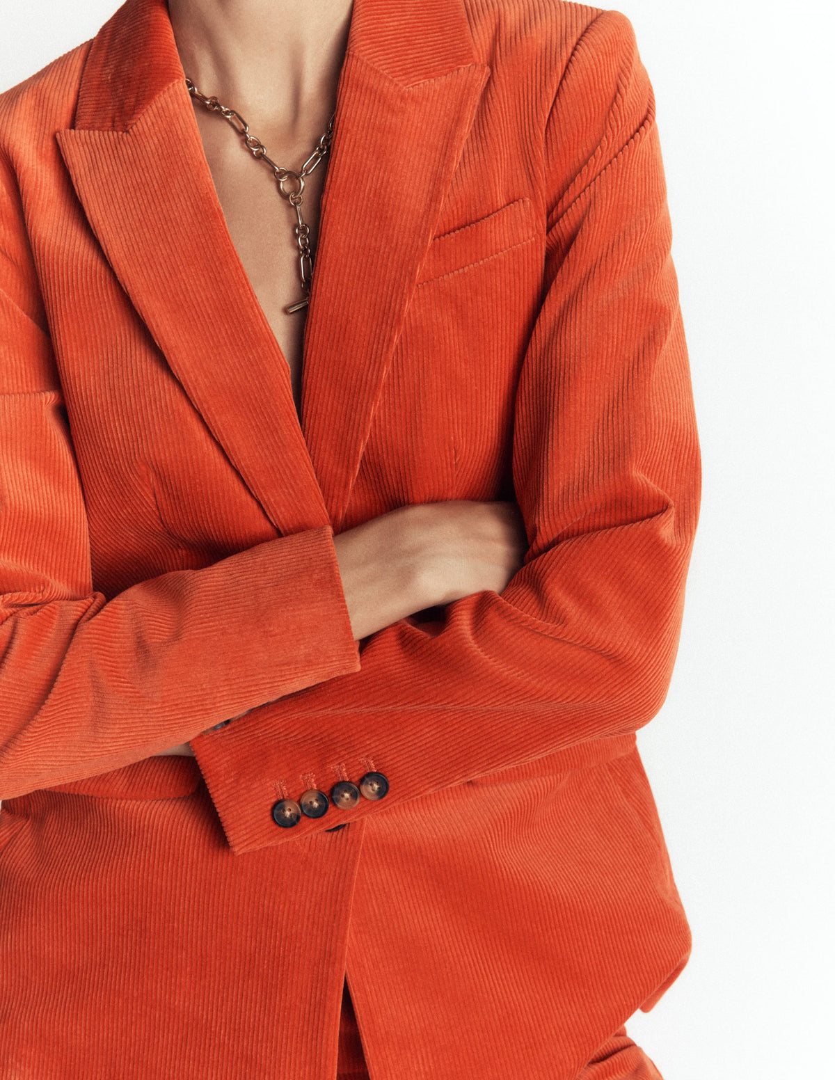 Stamford Cord Blazer-Spiced Ginger