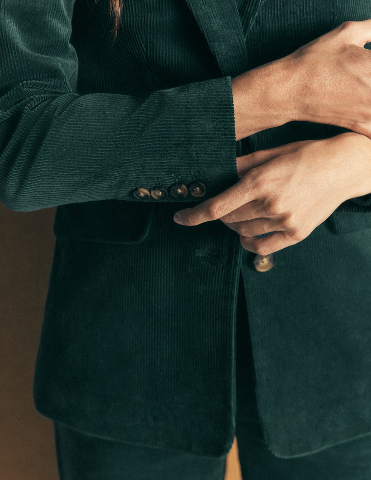 Stamford Cord Blazer-Midnight Teal