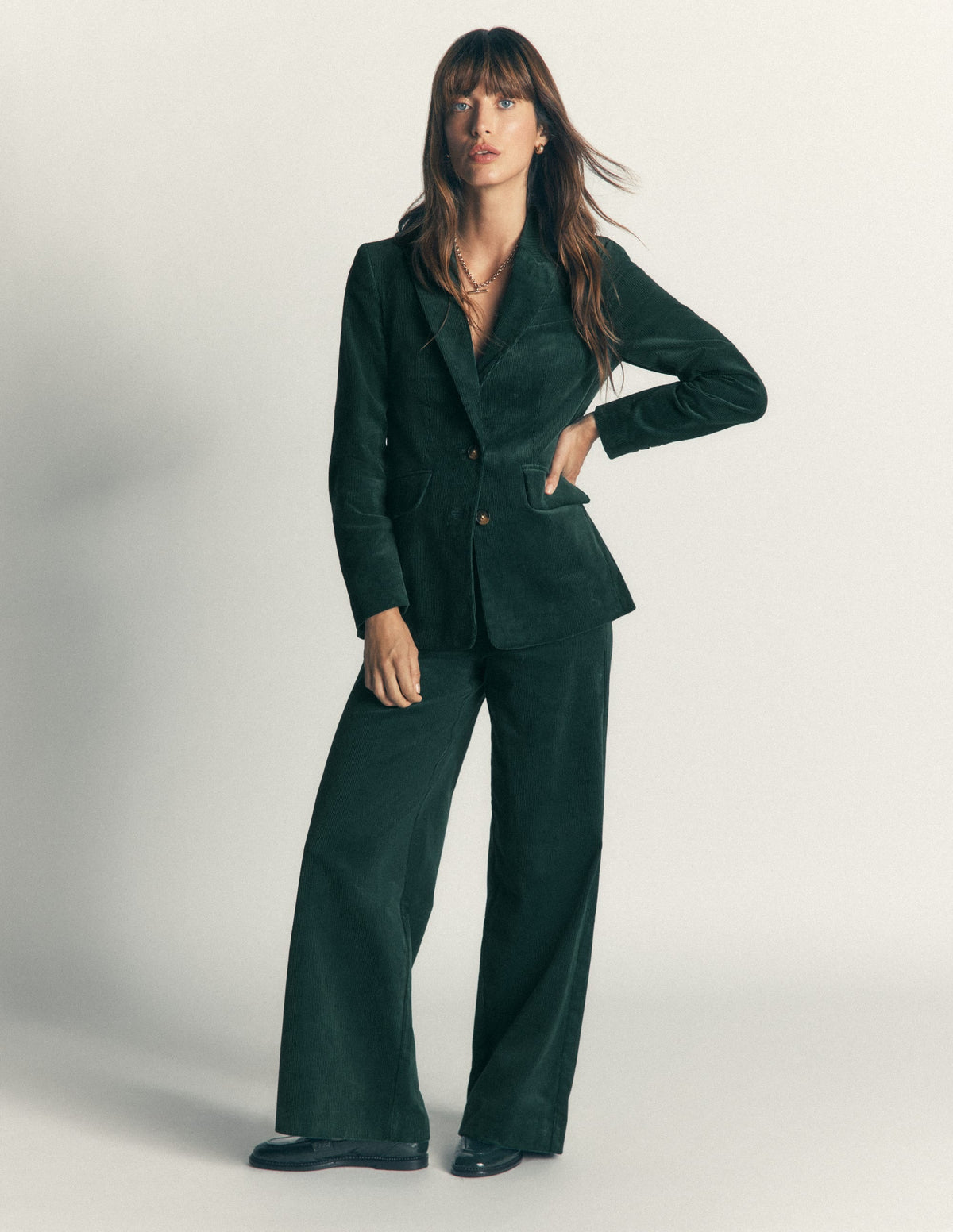 Stamford Cord Blazer-Midnight Teal
