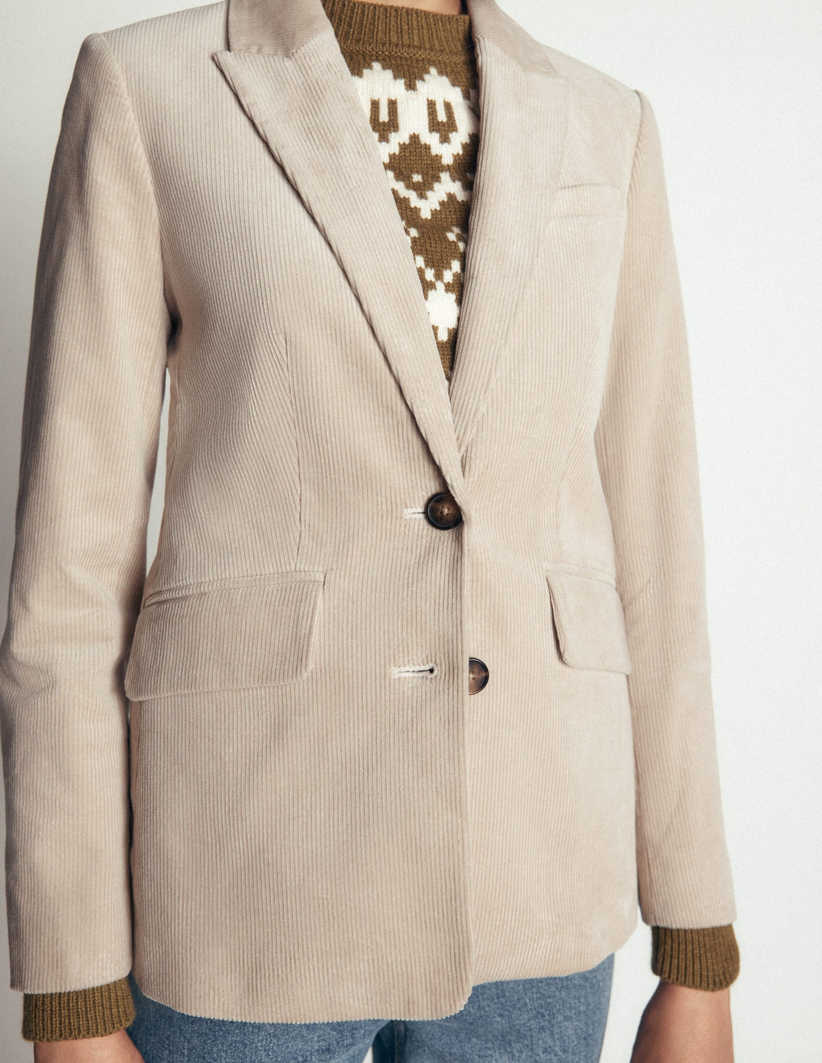 Stamford Cord Blazer-Latte
