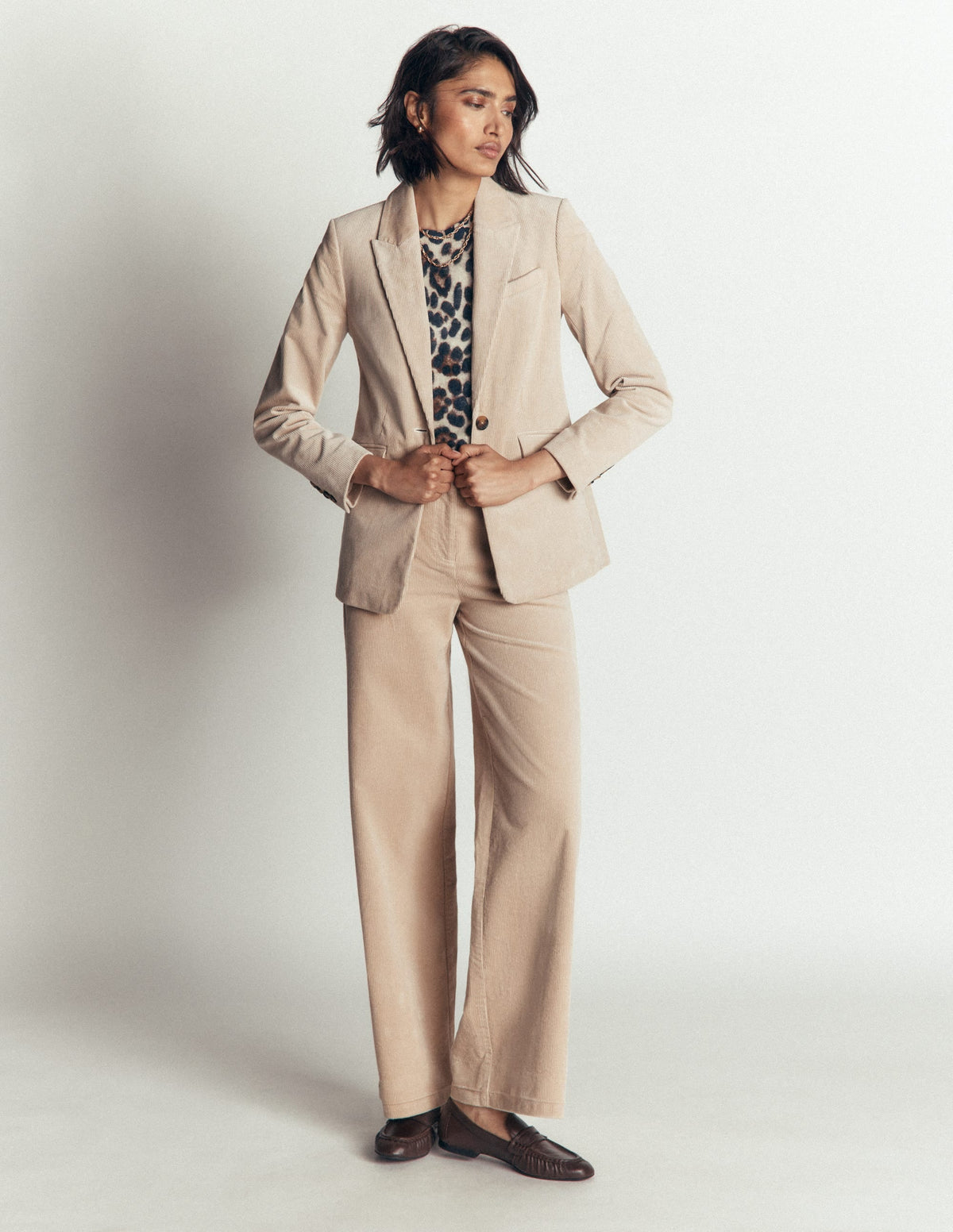 Stamford Cord Blazer-Latte