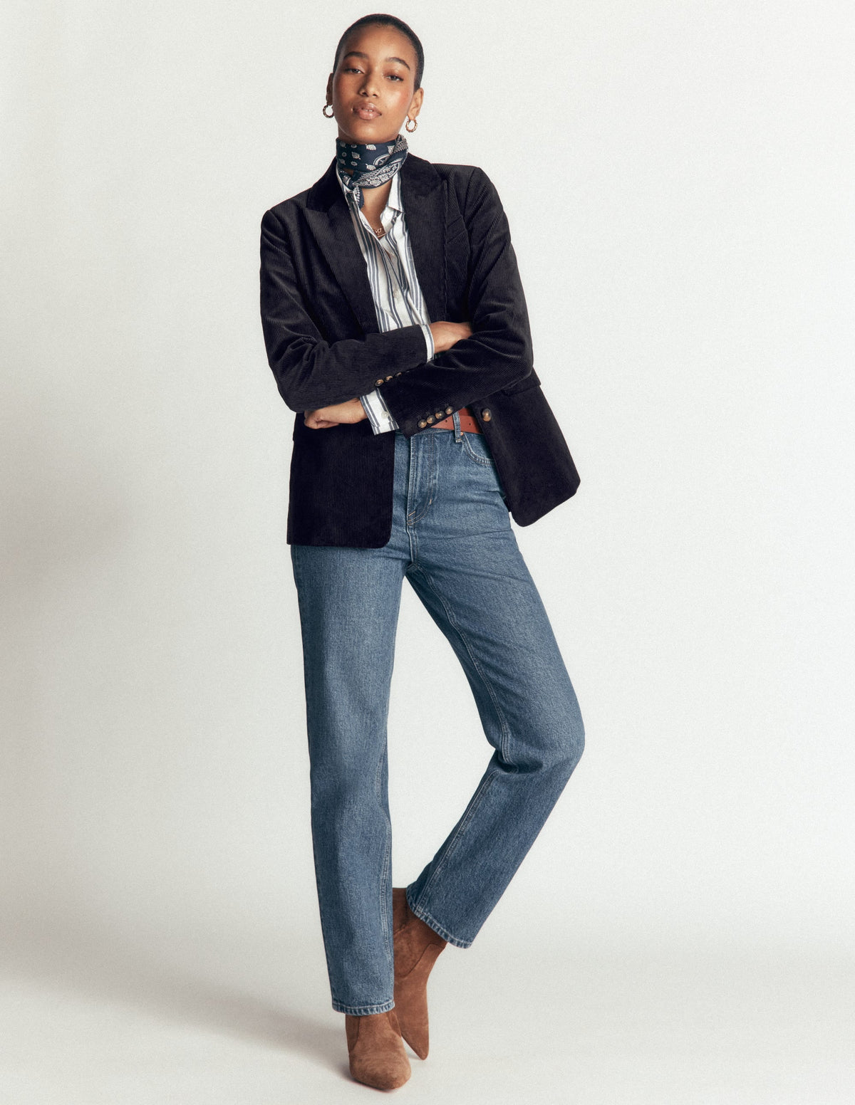 Stamford Cord Blazer-Navy