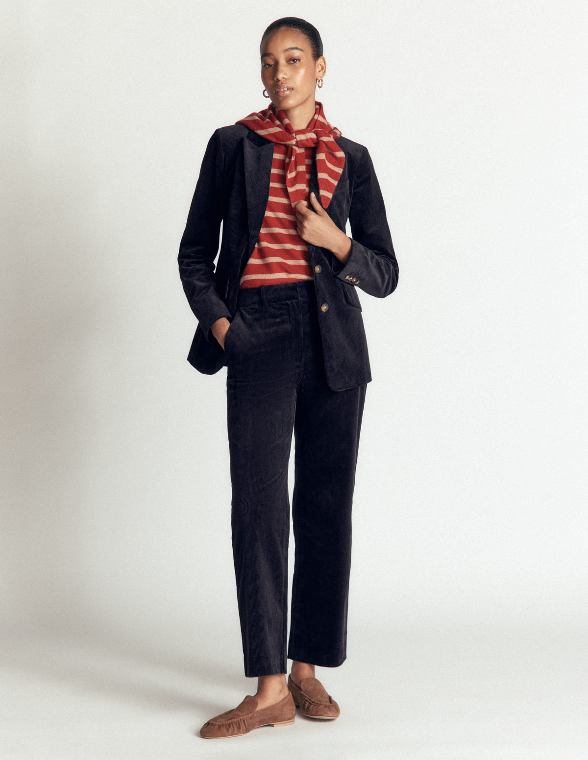 Stamford Cord Blazer-Navy
