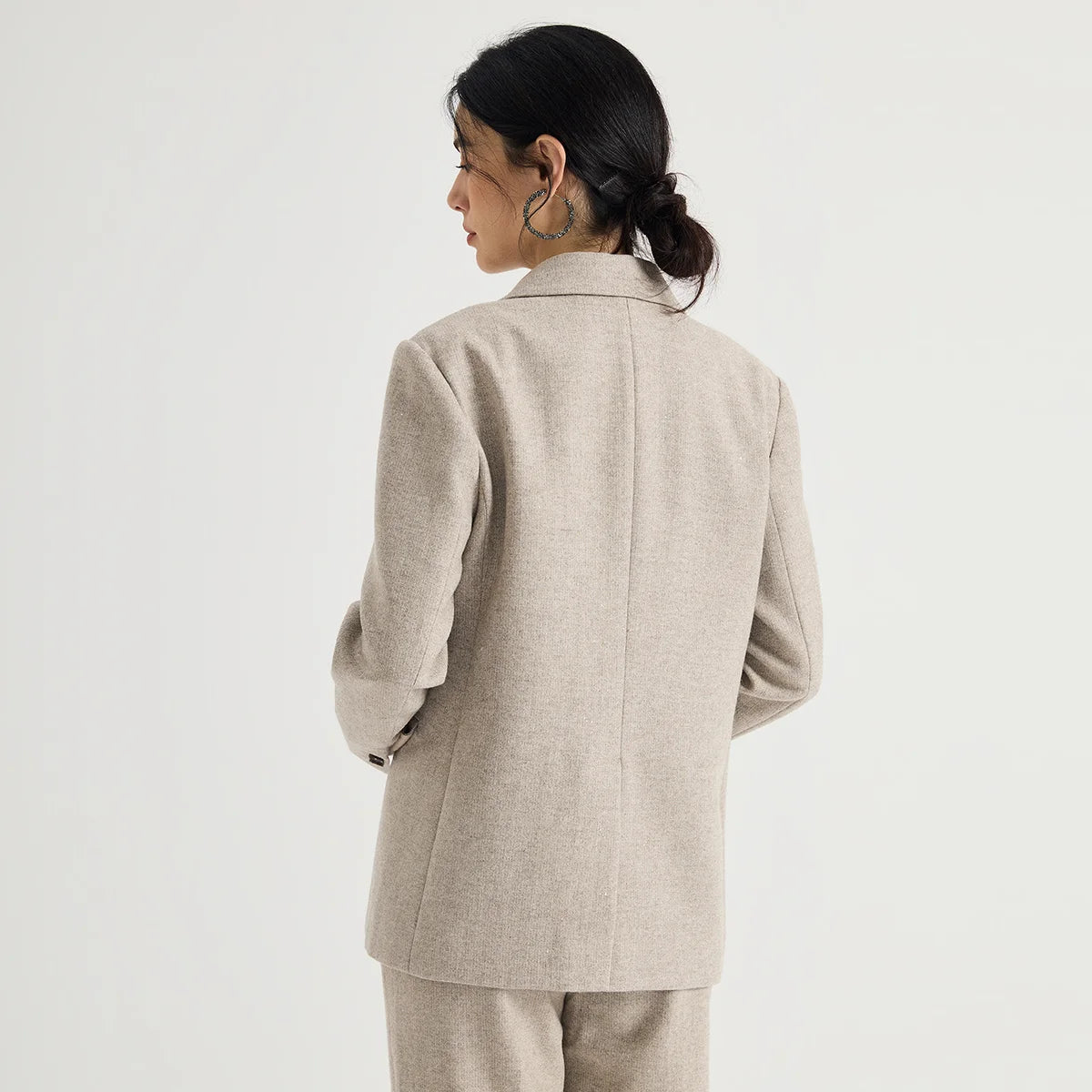 Women’s Cashmere Wool Blend Double-Breasted Blazer