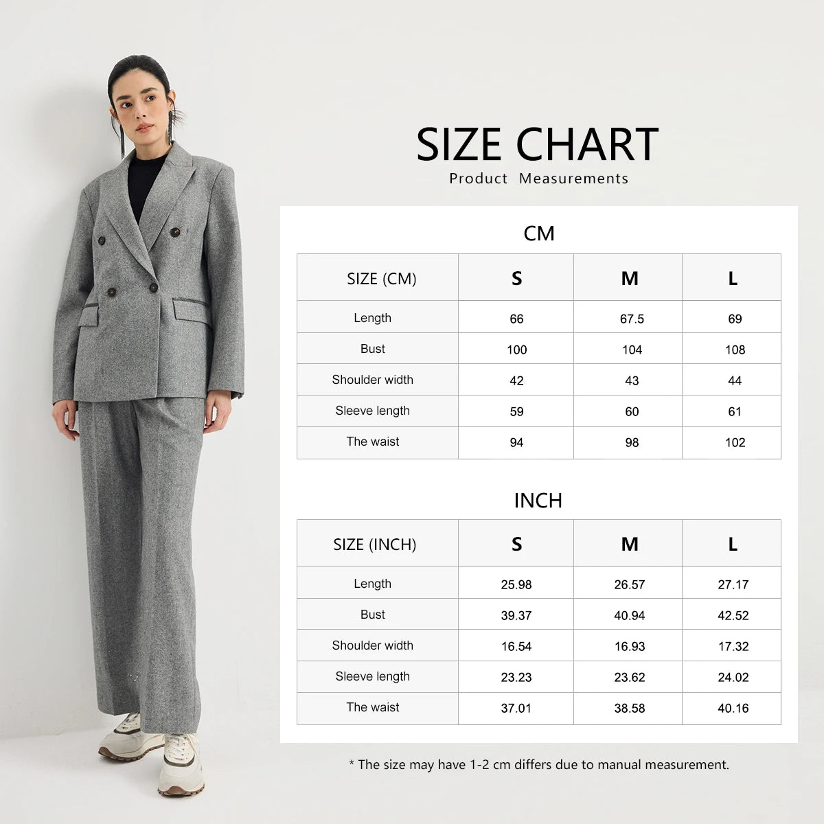 Women’s Cashmere Wool Blend Double-Breasted Blazer