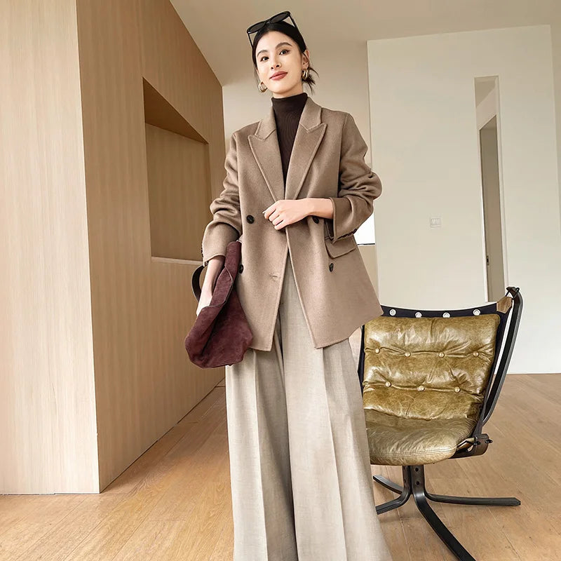 Tailored Double-Breasted Wool-Blend Blaze