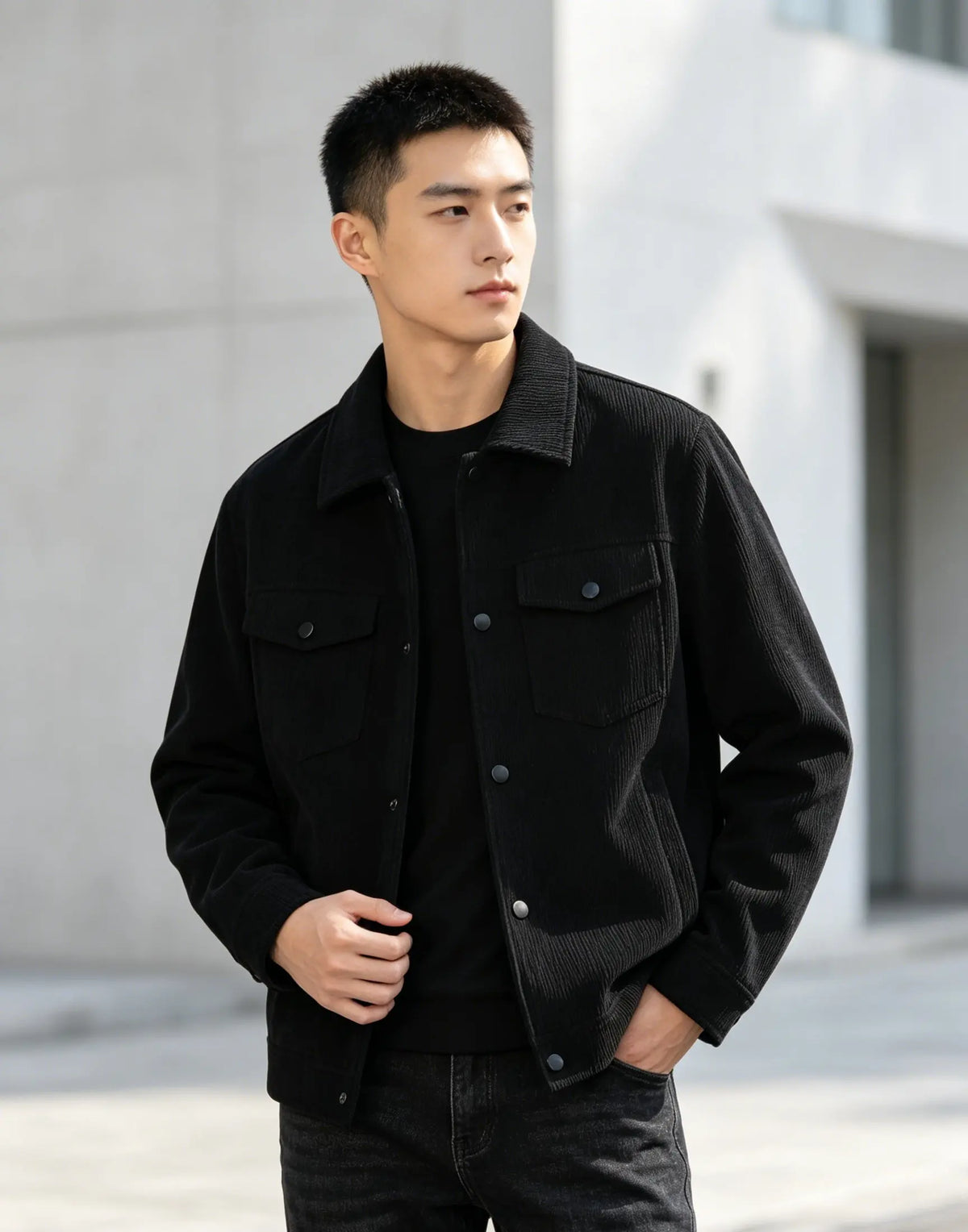 The Metropolitan Olive Flap-Pocket Jacket | Autumn Outerwear