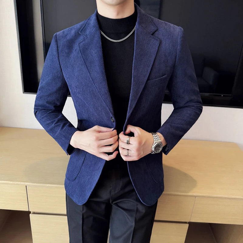 Men’s Slim Fit Corduroy Blazer