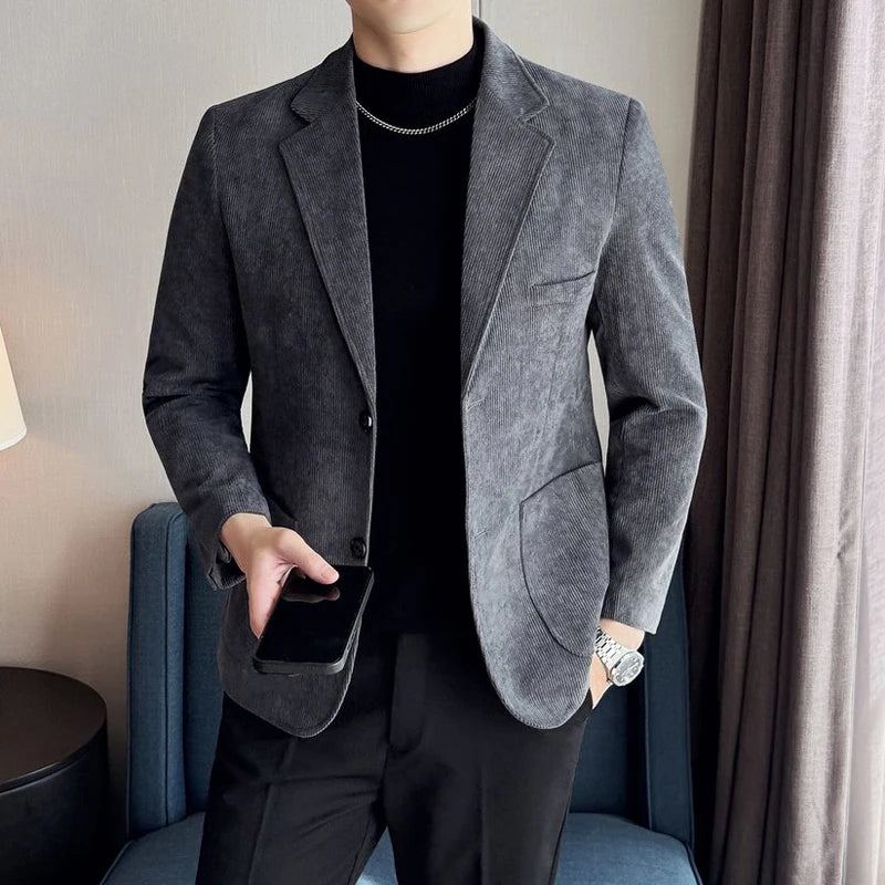 Men’s Slim Fit Corduroy Blazer