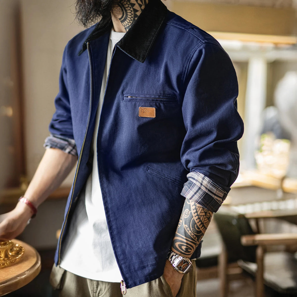 Heritage Tan Canvas Workwear Jacket – Urban Utility Edition