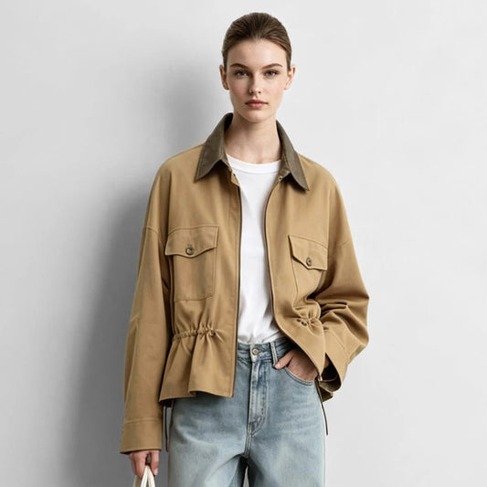 Women’s Contrast Collar Utility Jacket
