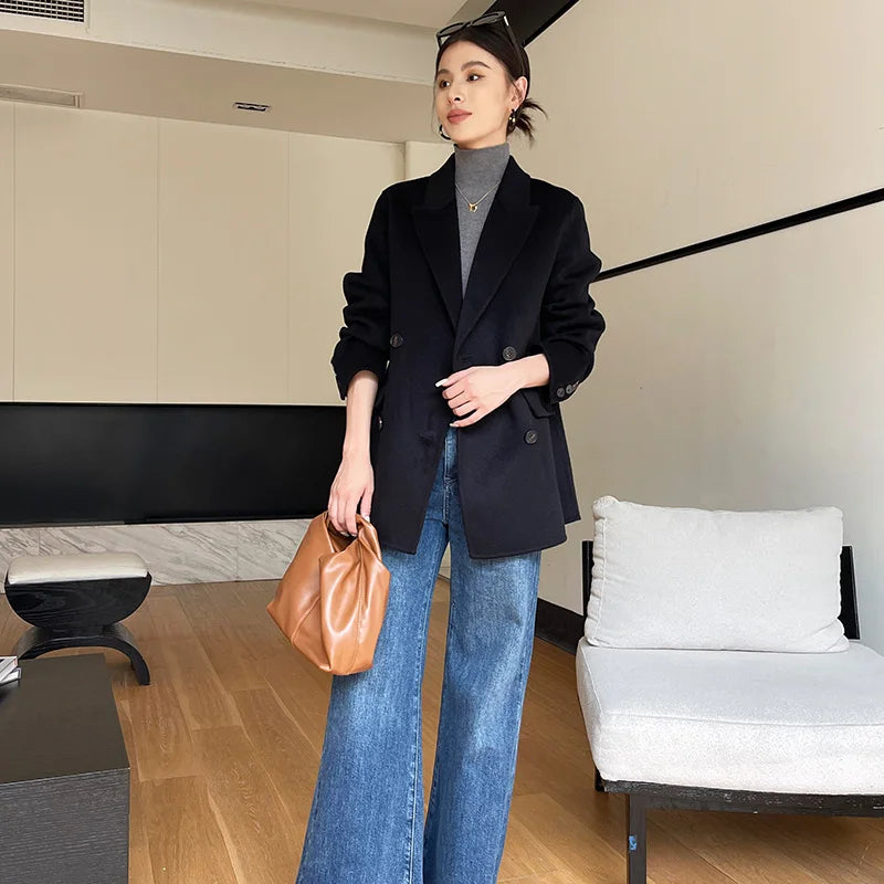 Tailored Double-Breasted Wool-Blend Blaze