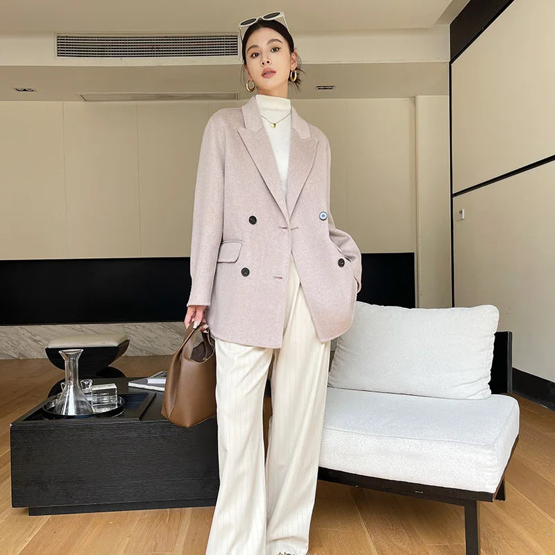 Tailored Double-Breasted Wool-Blend Blaze
