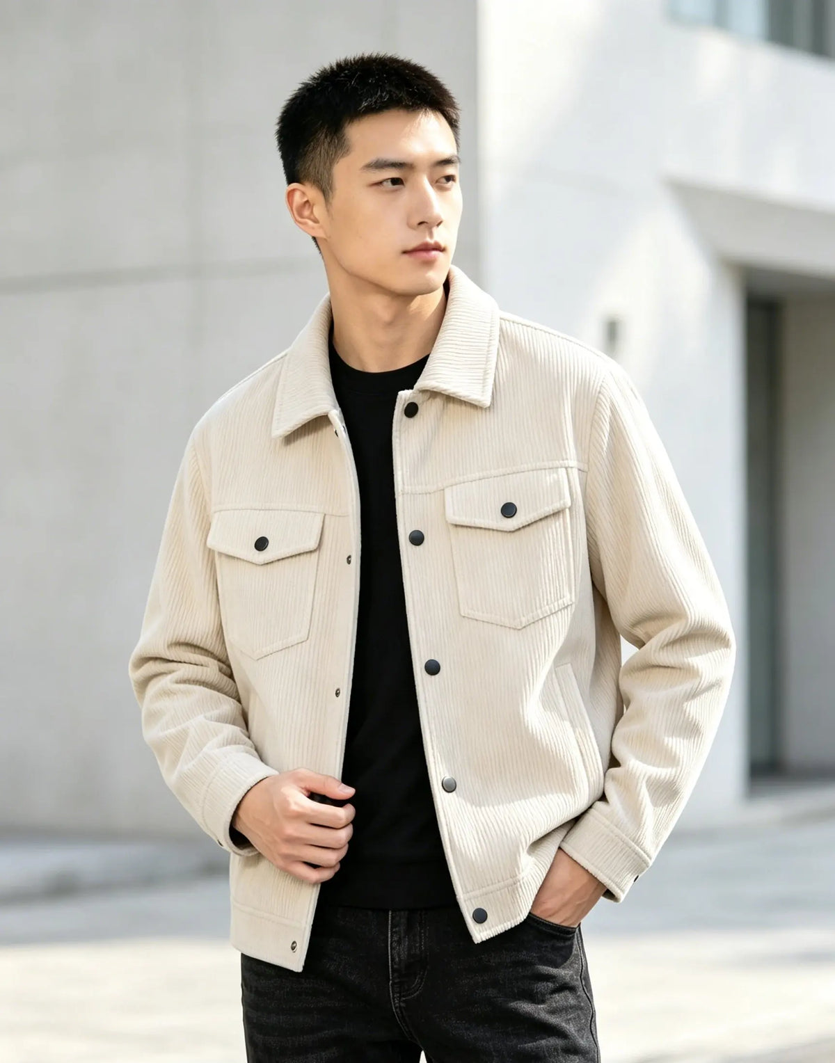 The Metropolitan Olive Flap-Pocket Jacket | Autumn Outerwear