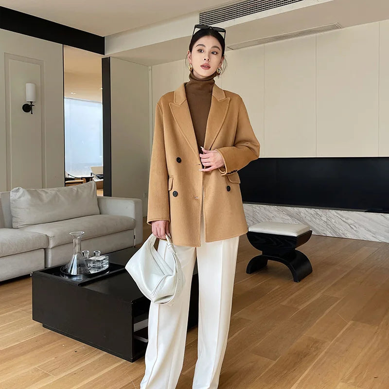 Tailored Double-Breasted Wool-Blend Blaze